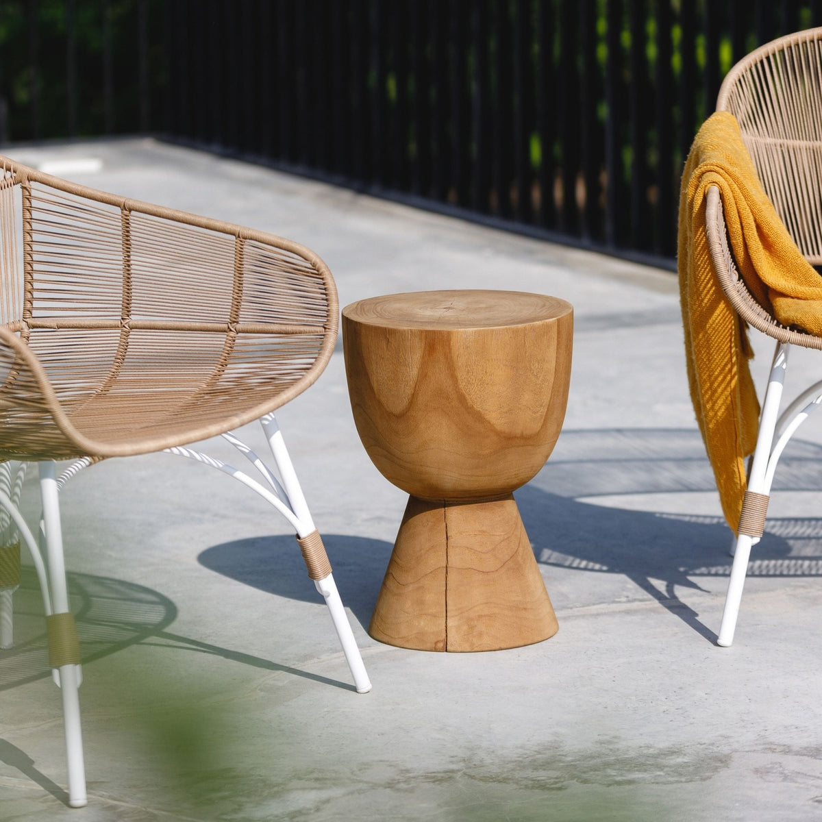 Sacha Stool - Natural - Side Tables Loom Collection Loom Collection Dubai