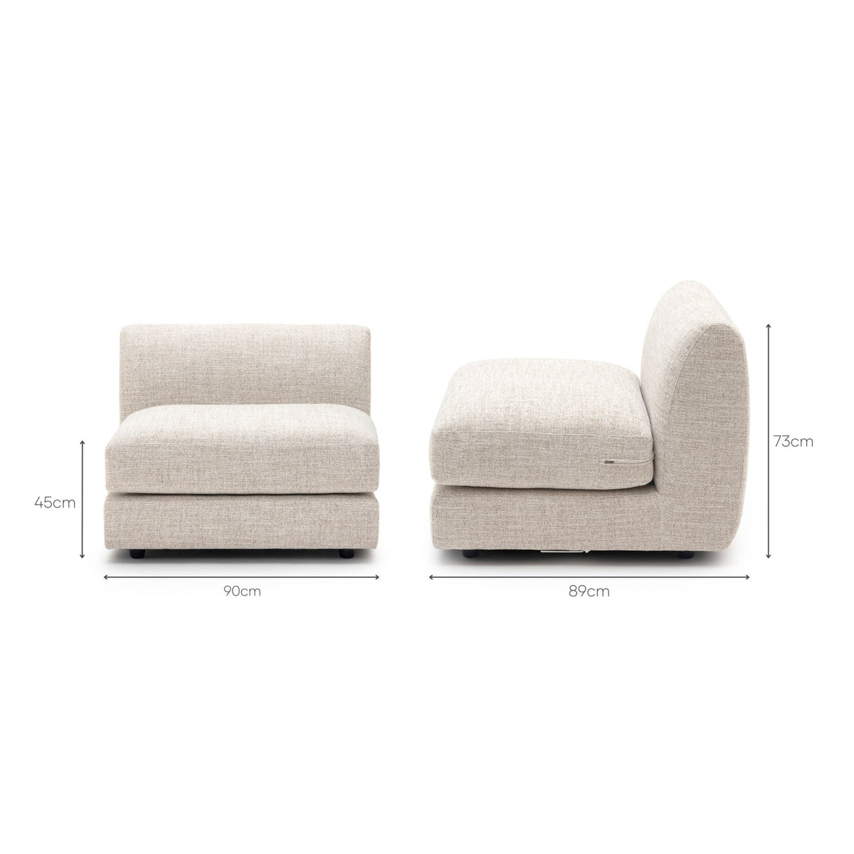 Sandro Armless - Fog - Sofa Loom Collection Loom Collection Dubai