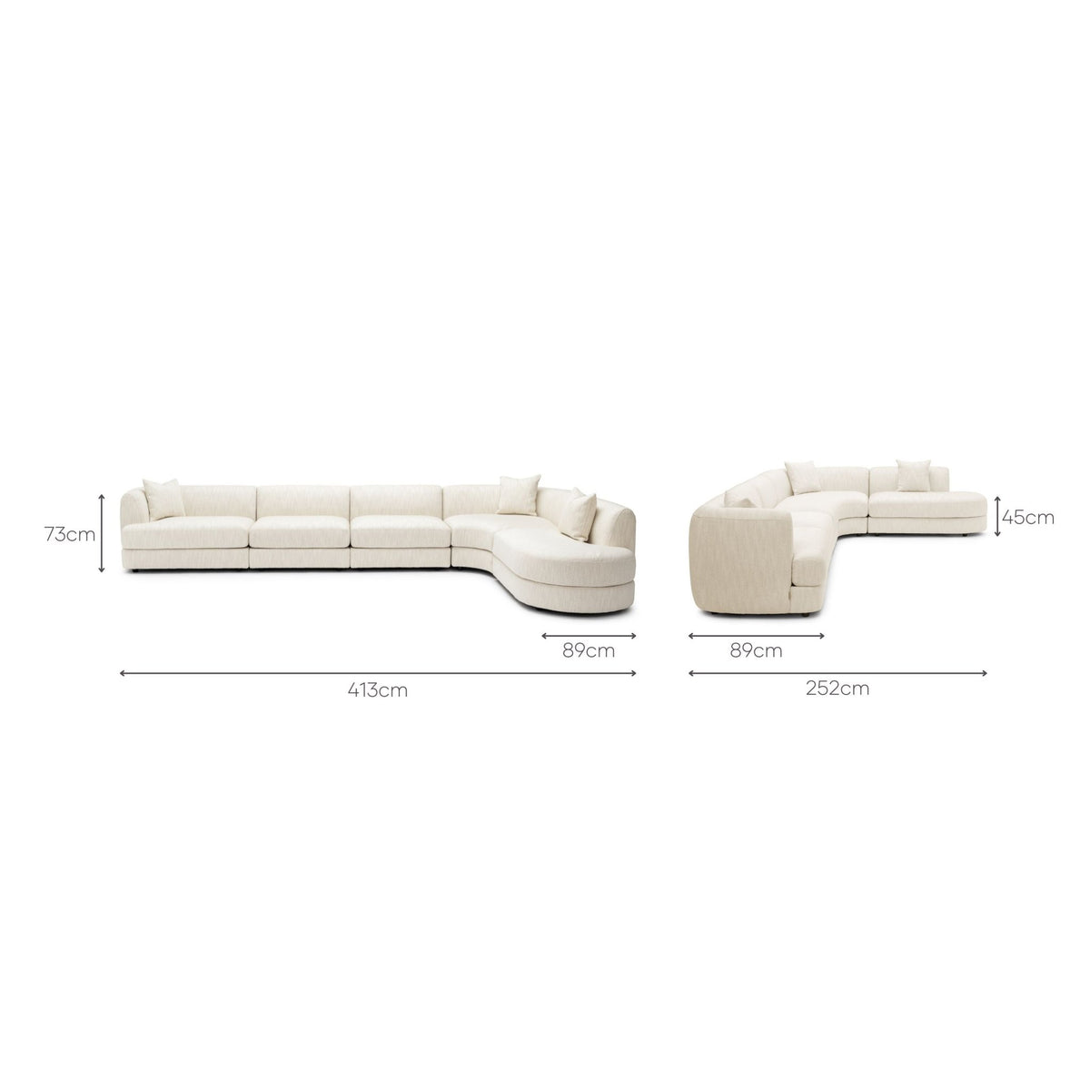 Sandro Sofa - Almond L12 - Modular Sofas Loom Collection Loom Collection Dubai