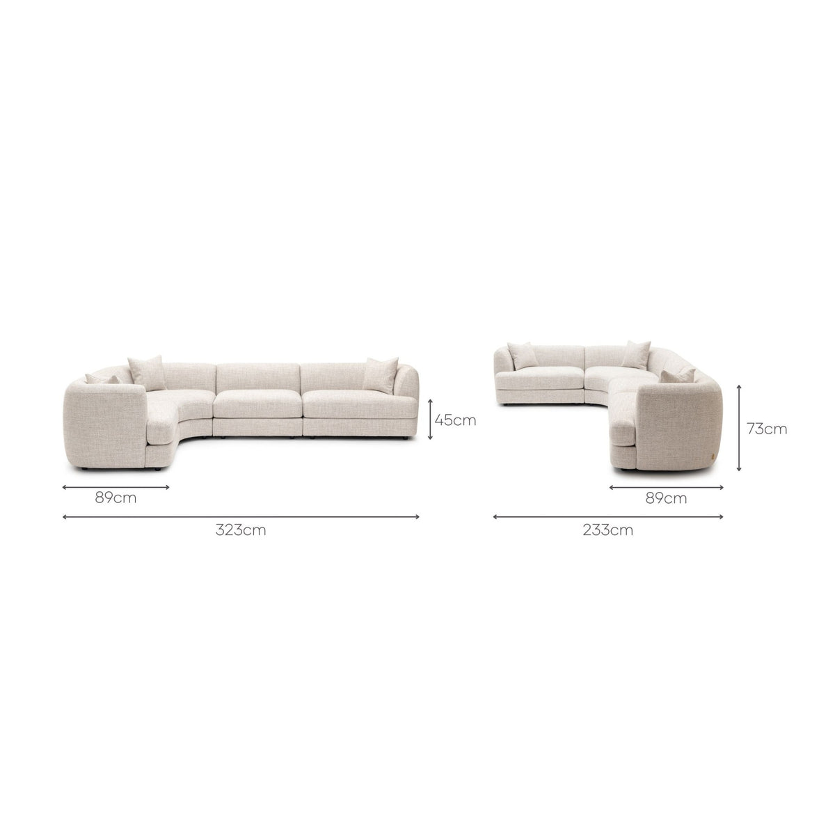 Sandro Sofa - Fog L11 - Modular Sofas Loom Collection Loom Collection Dubai
