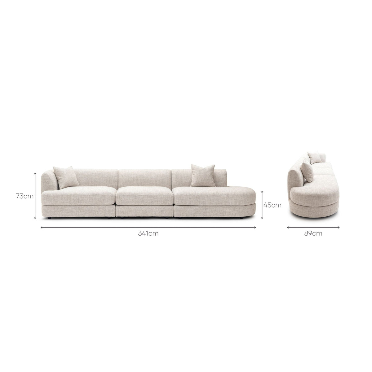 Sandro Sofa - Fog L6 - Sofas Loom Collection Loom Collection Dubai
