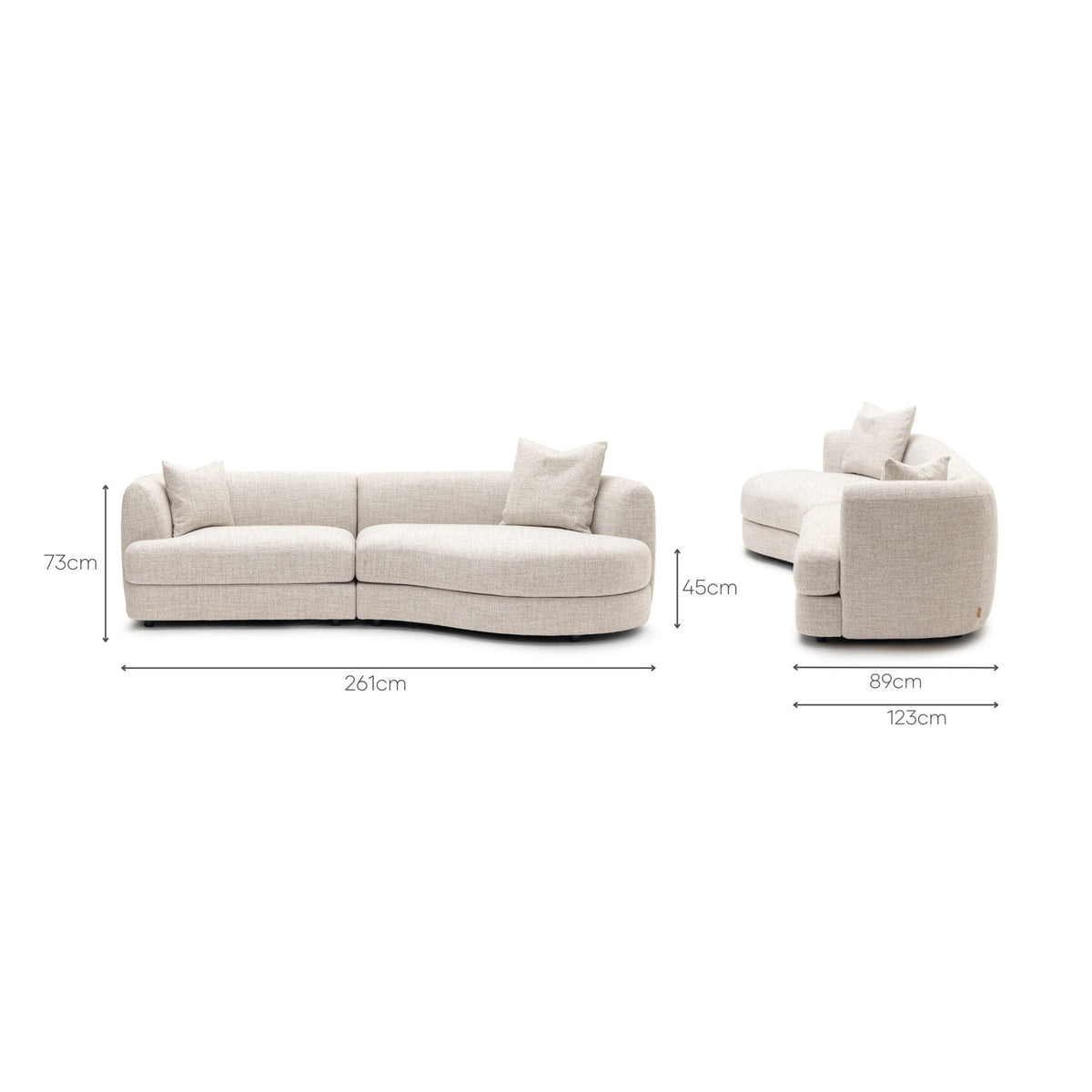 Sandro Sofa - Fog L8 - Sofas Loom Collection Loom Collection Dubai