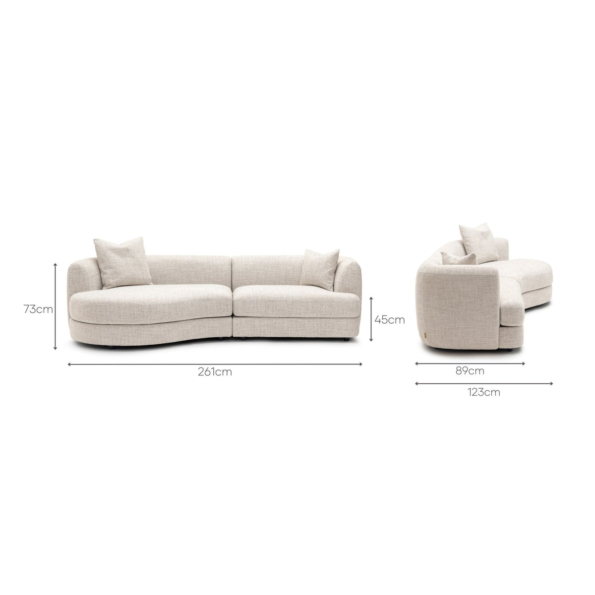 Sandro Sofa - Fog L8 - Sofas Loom Collection Loom Collection Dubai