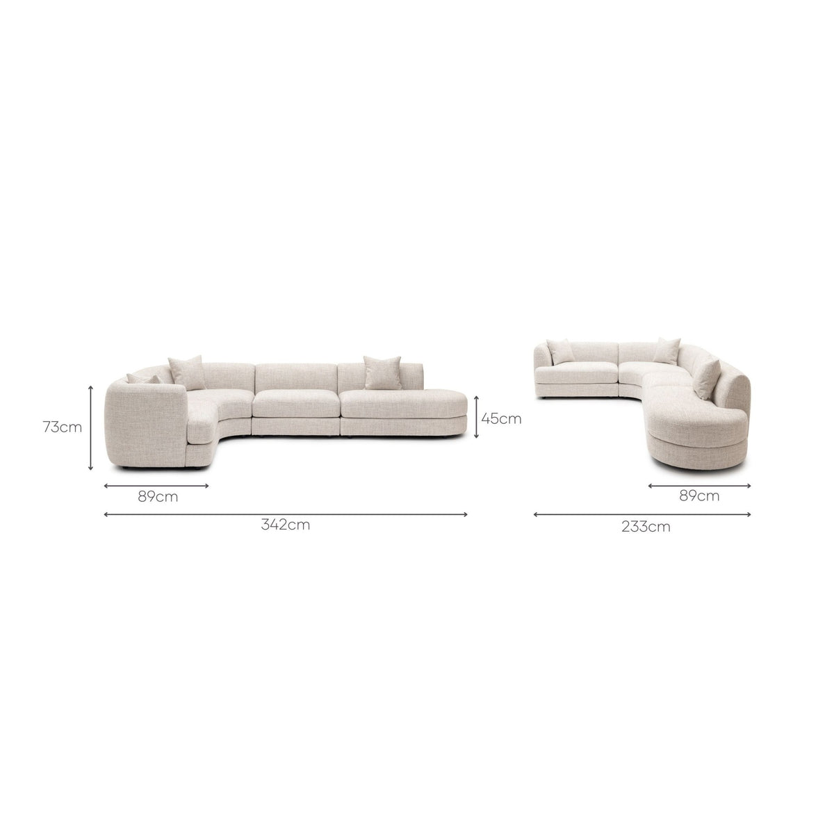 Sandro Sofa - Fog L9 - Modular Sofas Loom Collection Loom Collection Dubai