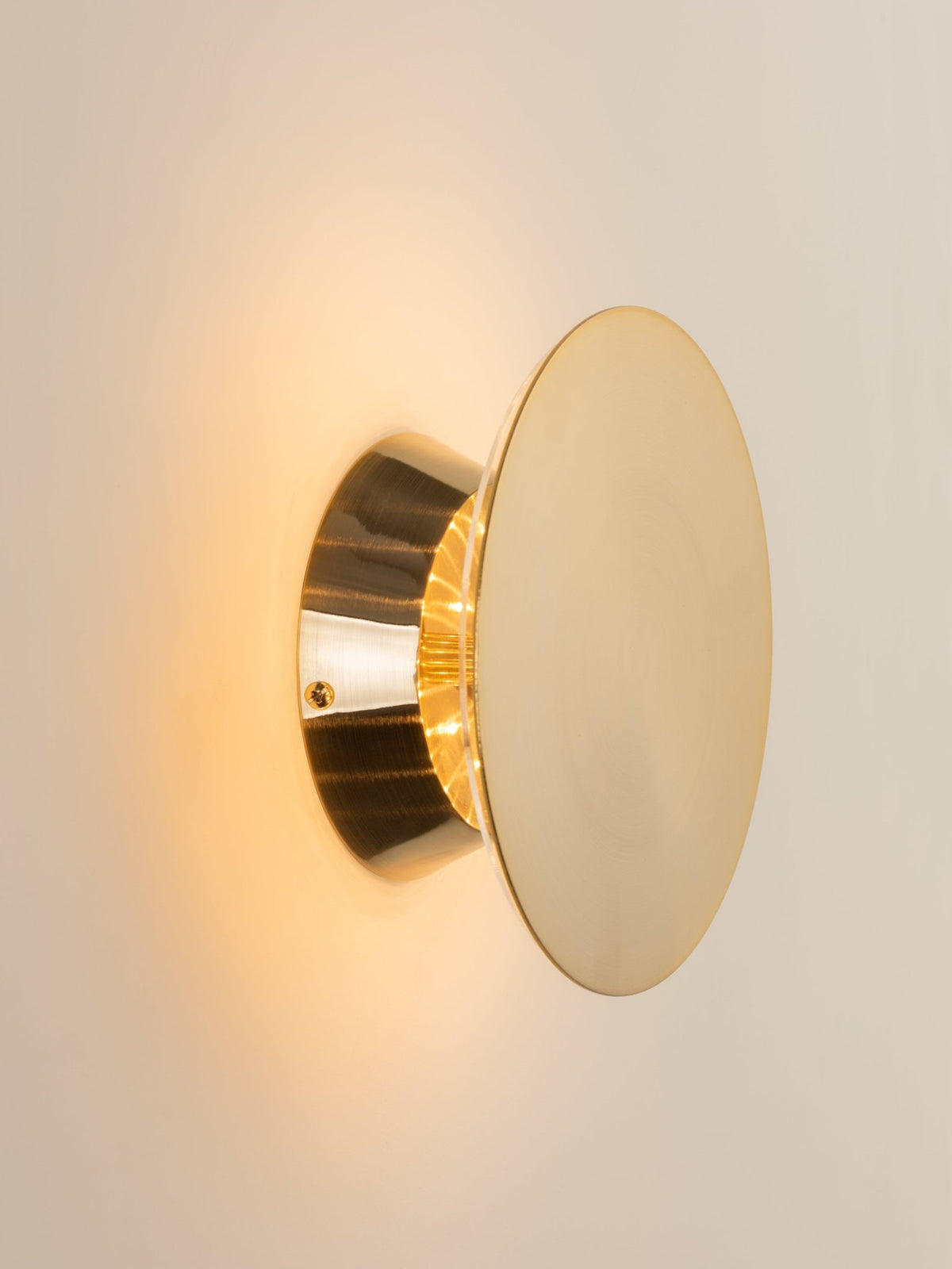 Santi - Led Adjustable Disk Wall Light Brushed Brass
