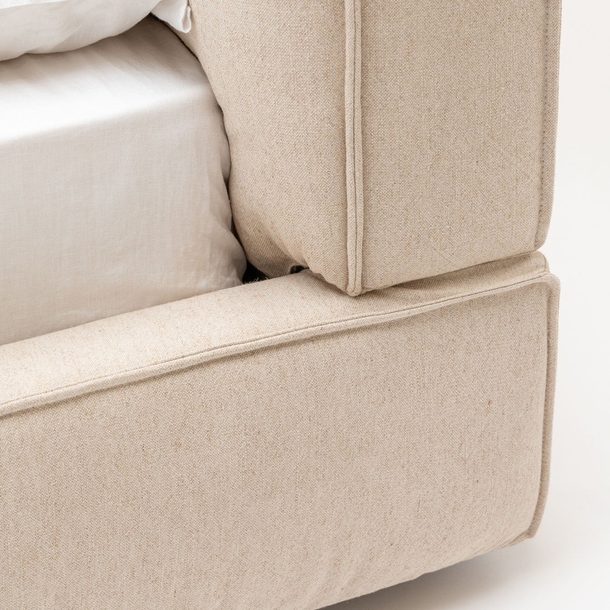 Santorini Standard Bed - Beige - Beds Loom Collection Loom Collection Dubai