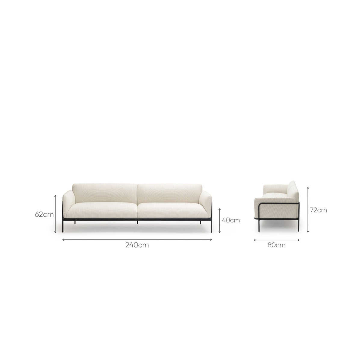 Scribe 240 Sofa - Oatmeal - Sofas Natadora Loom Collection Dubai