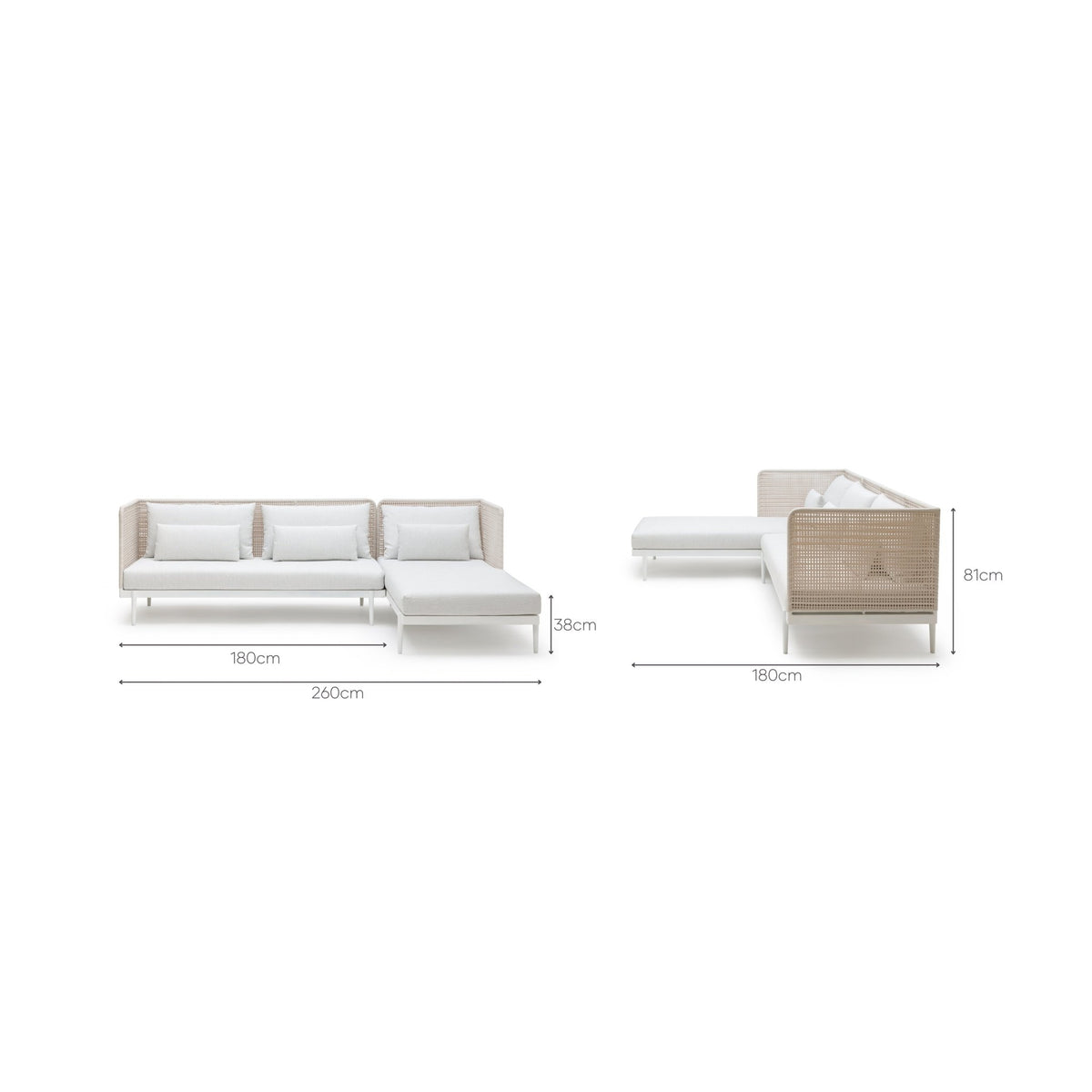 Seville Sofa - Stonewhite & Chalk