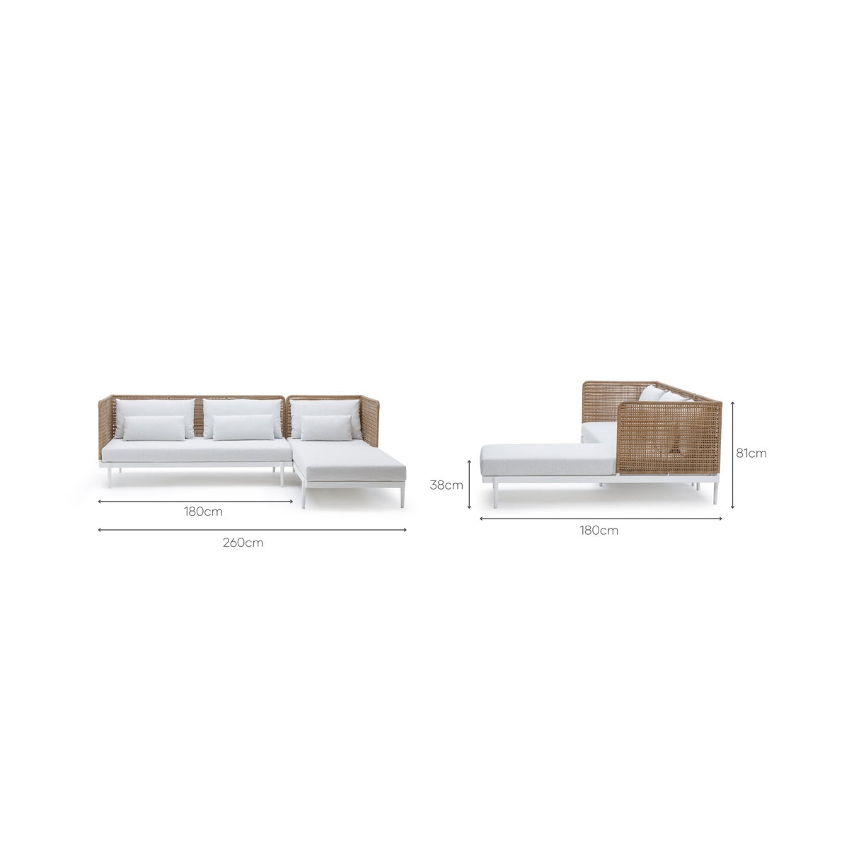 Seville Sofa - Stonewhite & Natural