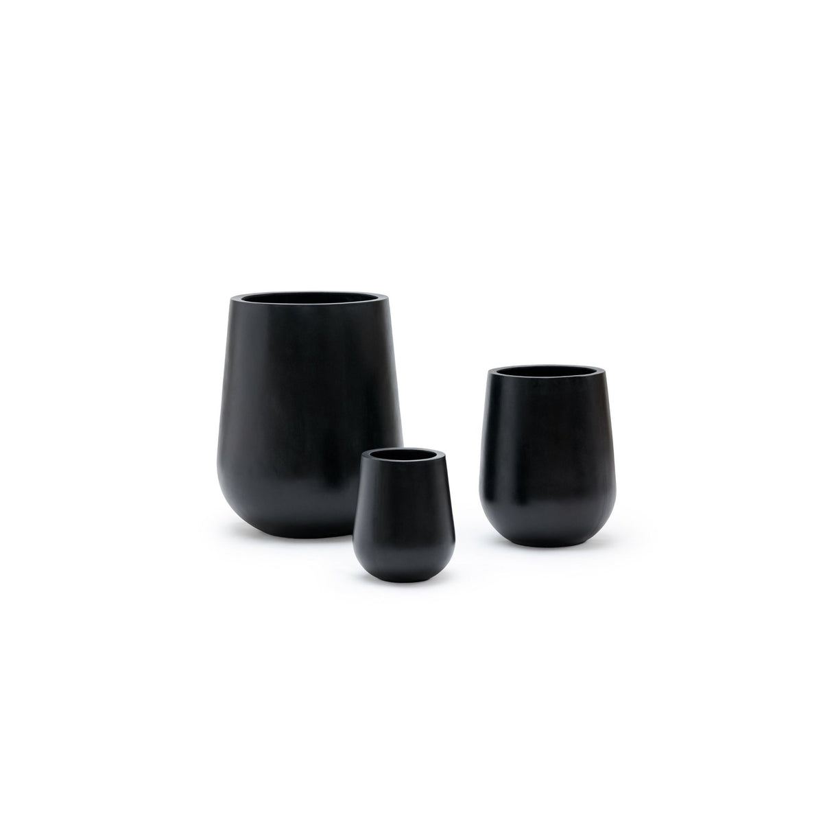 Skylar Planter Set Of 3 - Black - Pots & Planters Loom Collection Loom Collection Dubai
