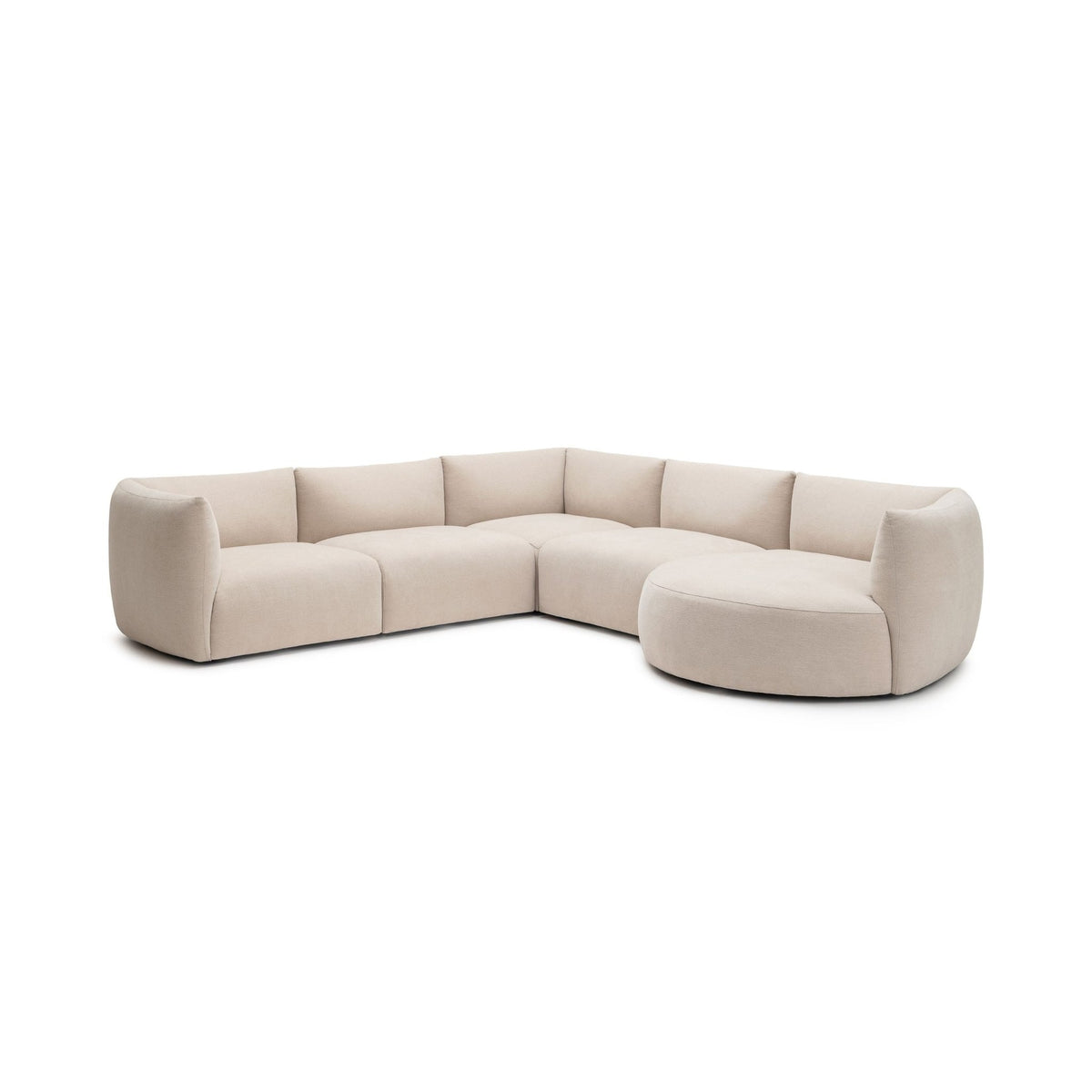 Slipper Large Corner Sofa - Bleached Sand - Sofa Natadora Loom Collection Dubai