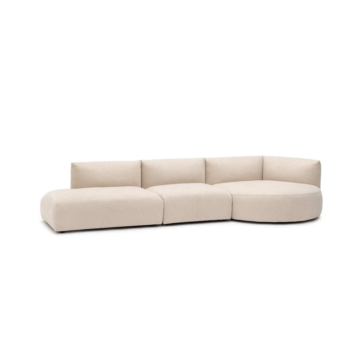 Slipper Lounge Open Sofa - Bleached Sand - Sofa Natadora Loom Collection Dubai