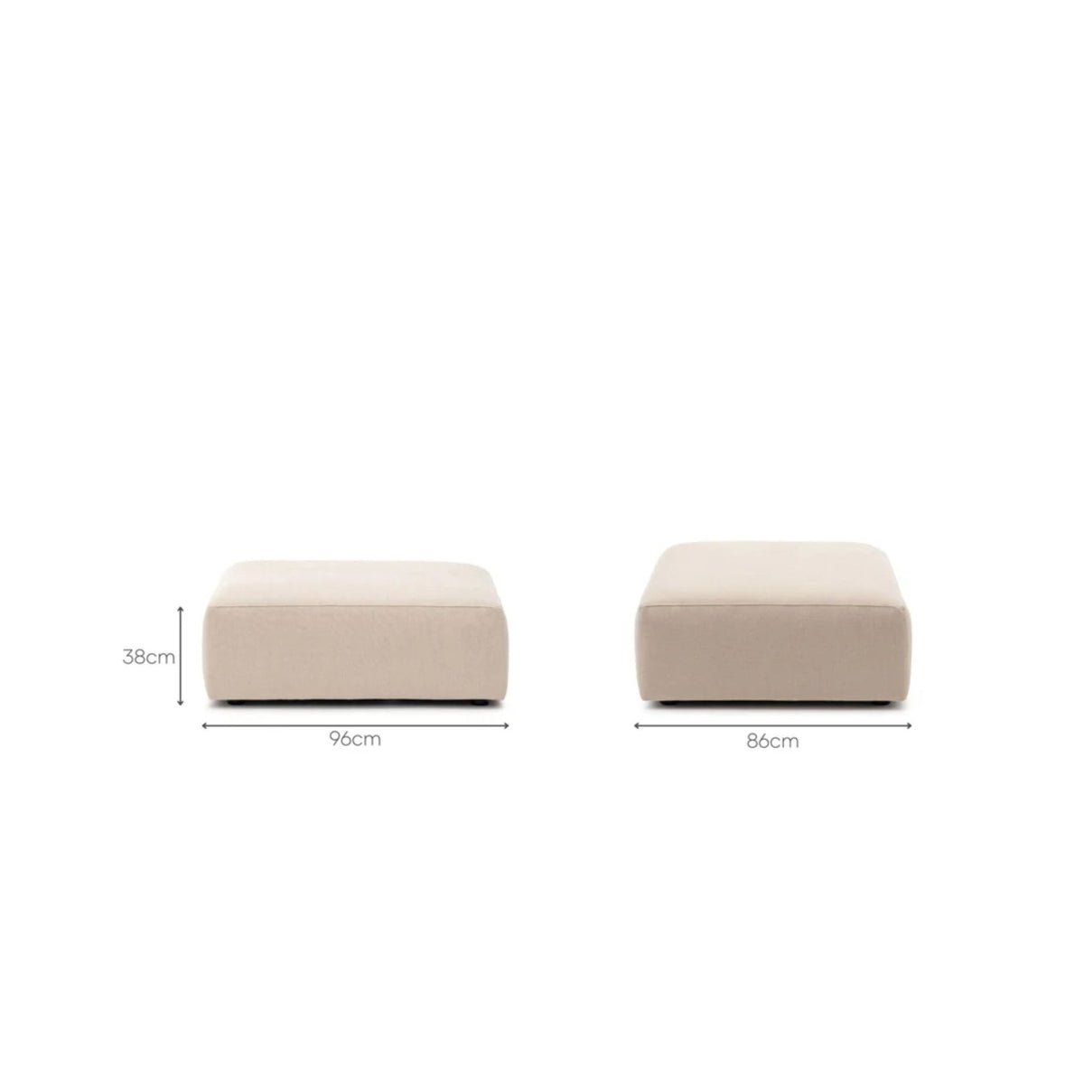 Slipper Ottoman - Bleached Sand - Ottomans Natadora Loom Collection Dubai