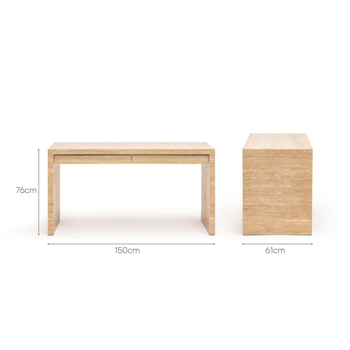 Sloane Desk - Travertine