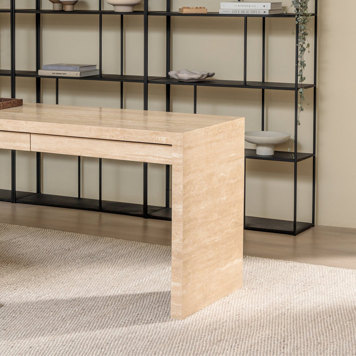 Sloane Desk - Travertine