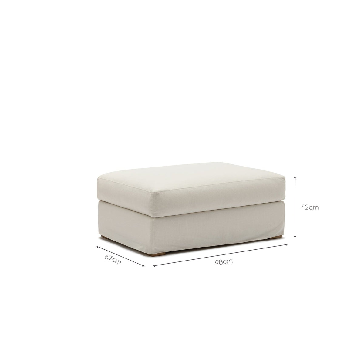 Sloopy Ottoman - Summer Ivory - Ottomans Tolv Loom Collection Dubai
