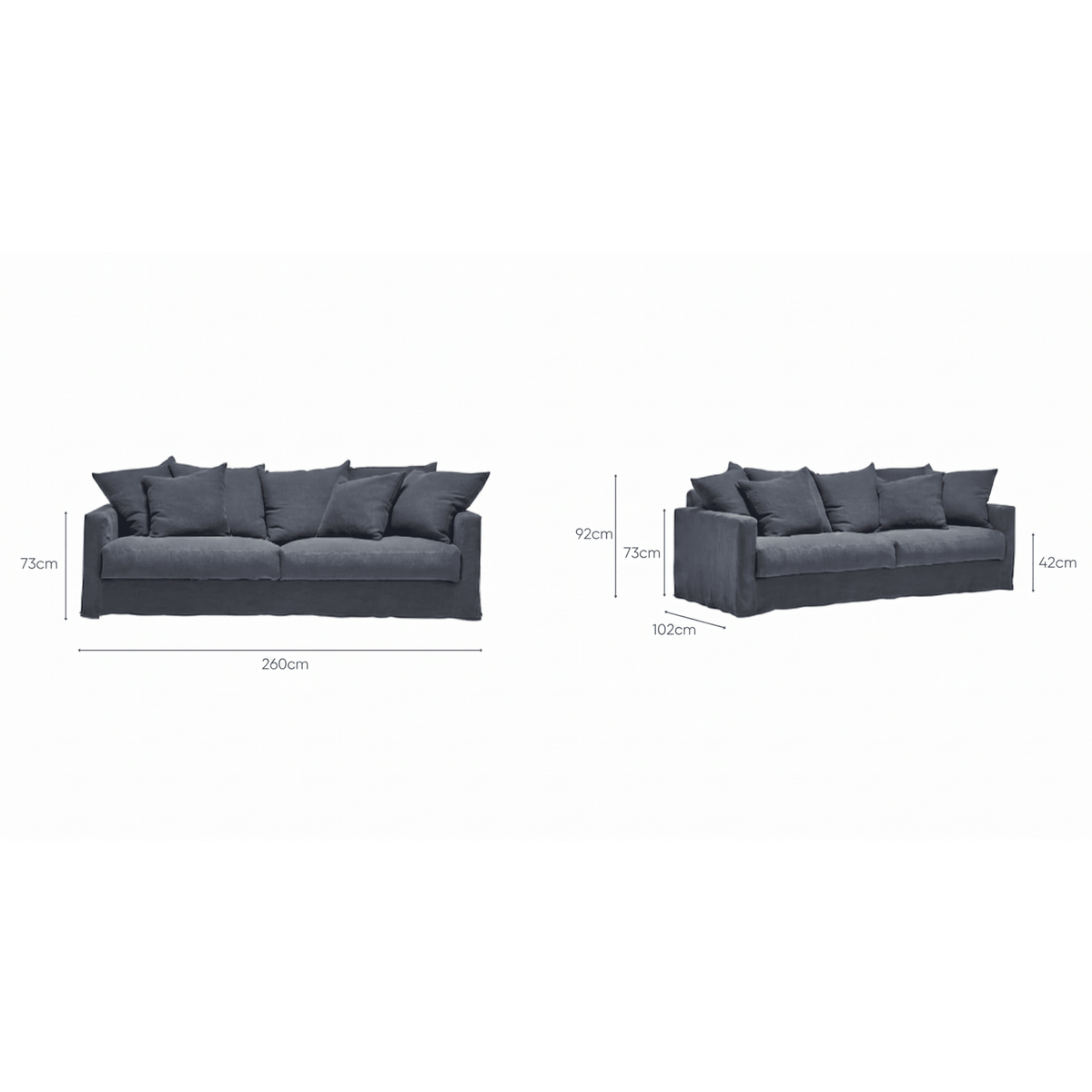 Sloopy Sofa - Asa Ink - Sofas Tolv Loom Collection Dubai