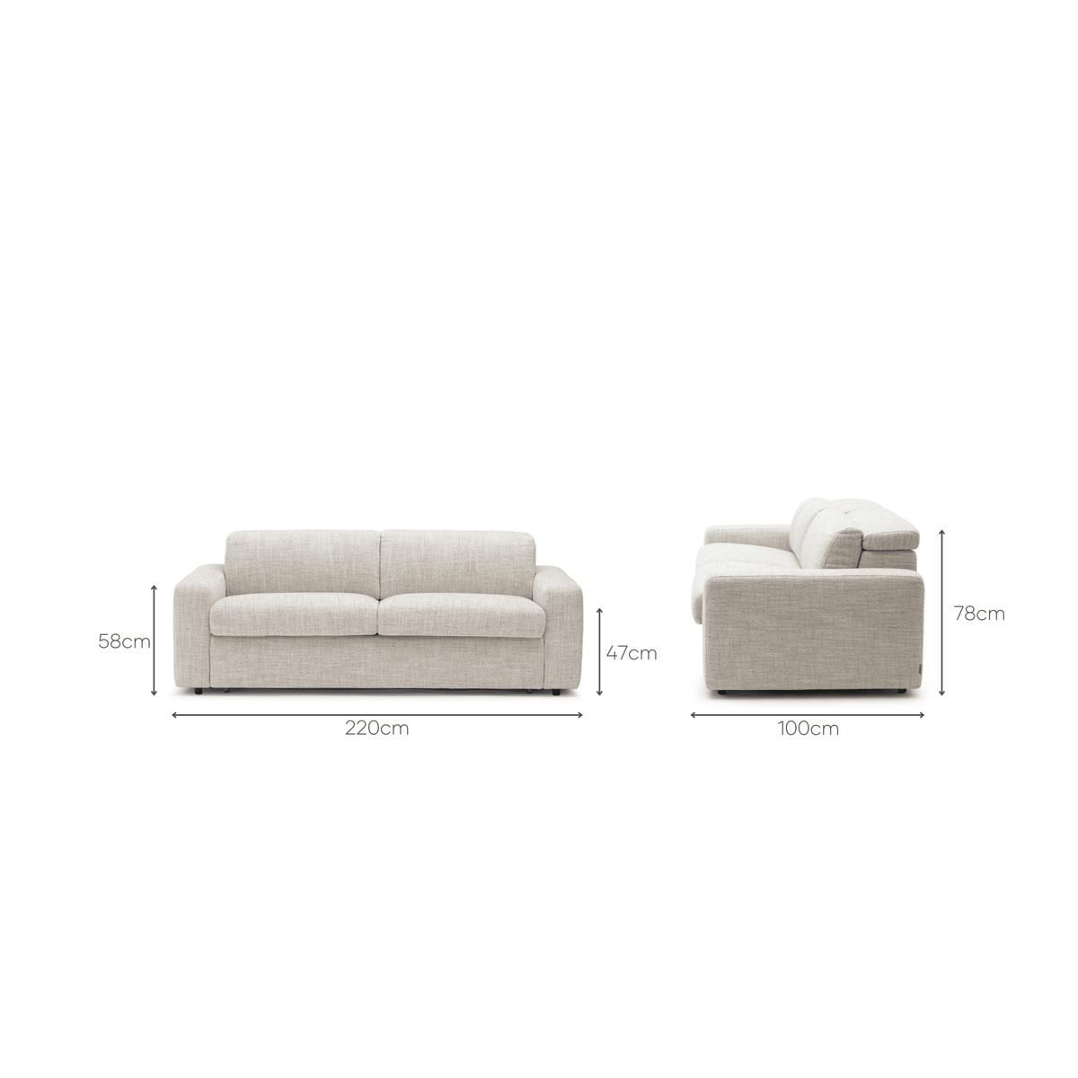 Sofa Bed - Fog - Sofa Beds Loom Collection Loom Collection Dubai