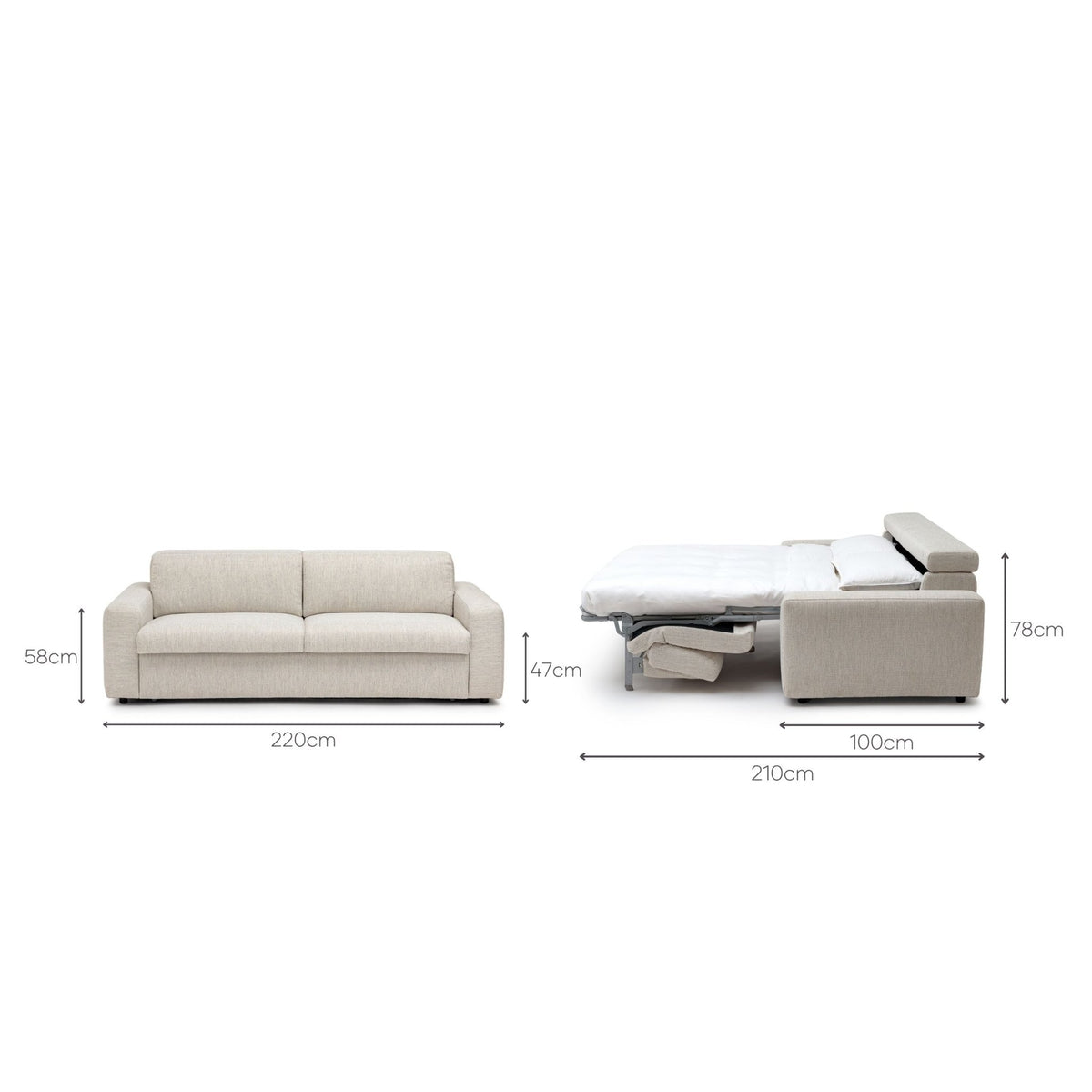 Sofa Bed - Pebble - Sofa Beds Loom Collection Loom Collection Dubai