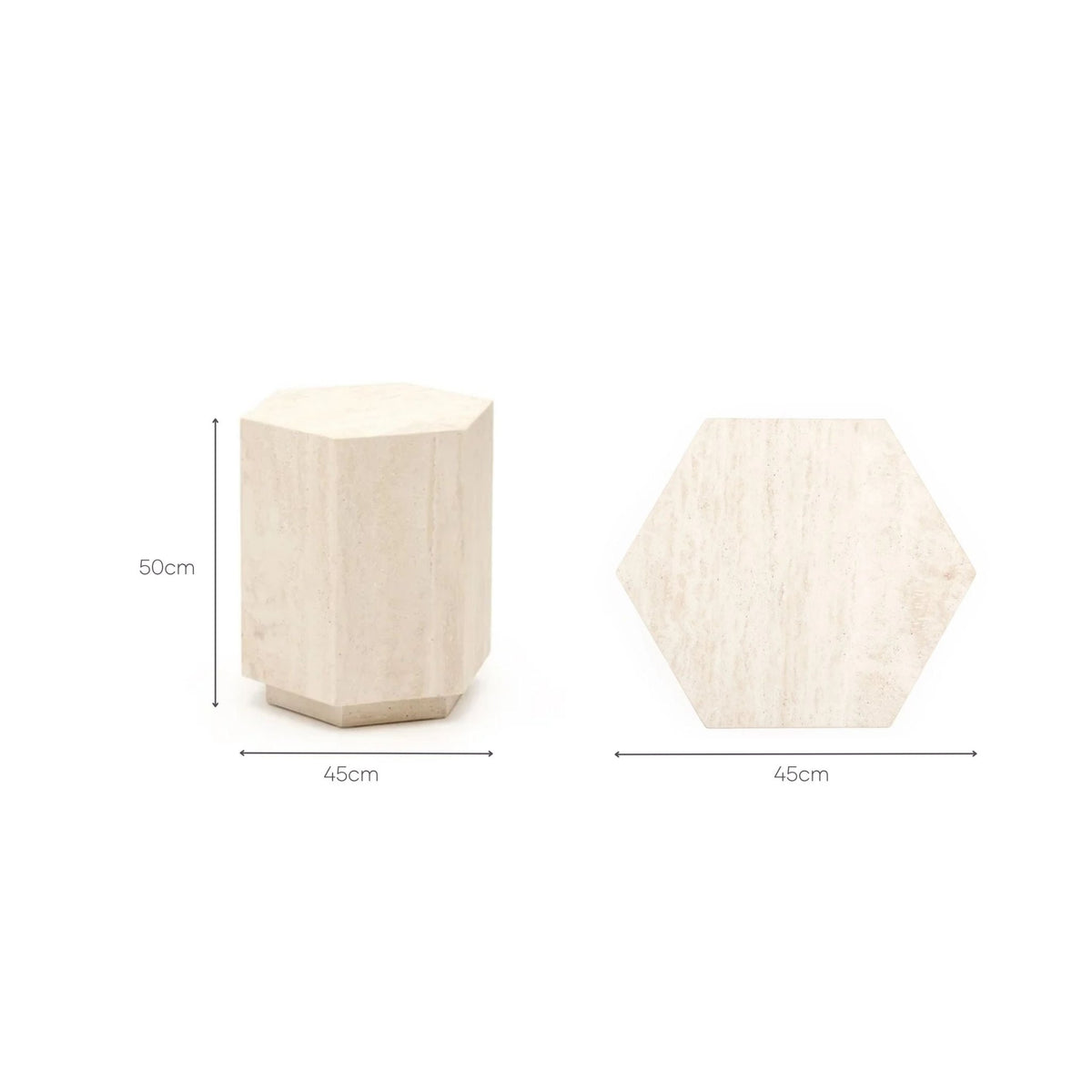 Soho Hexagon Side Table - Side Tables Loom Collection Loom Collection Dubai