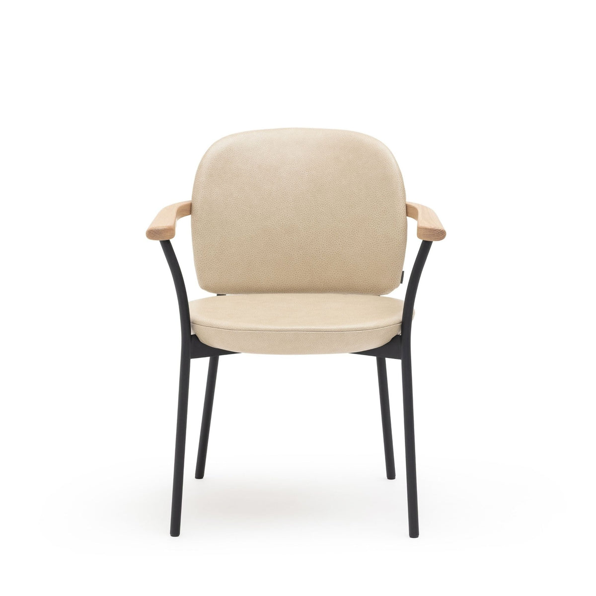 Solace Armchair - Blonde Oak & Limestone Leather - Dining Chairs Natadora Loom Collection Dubai