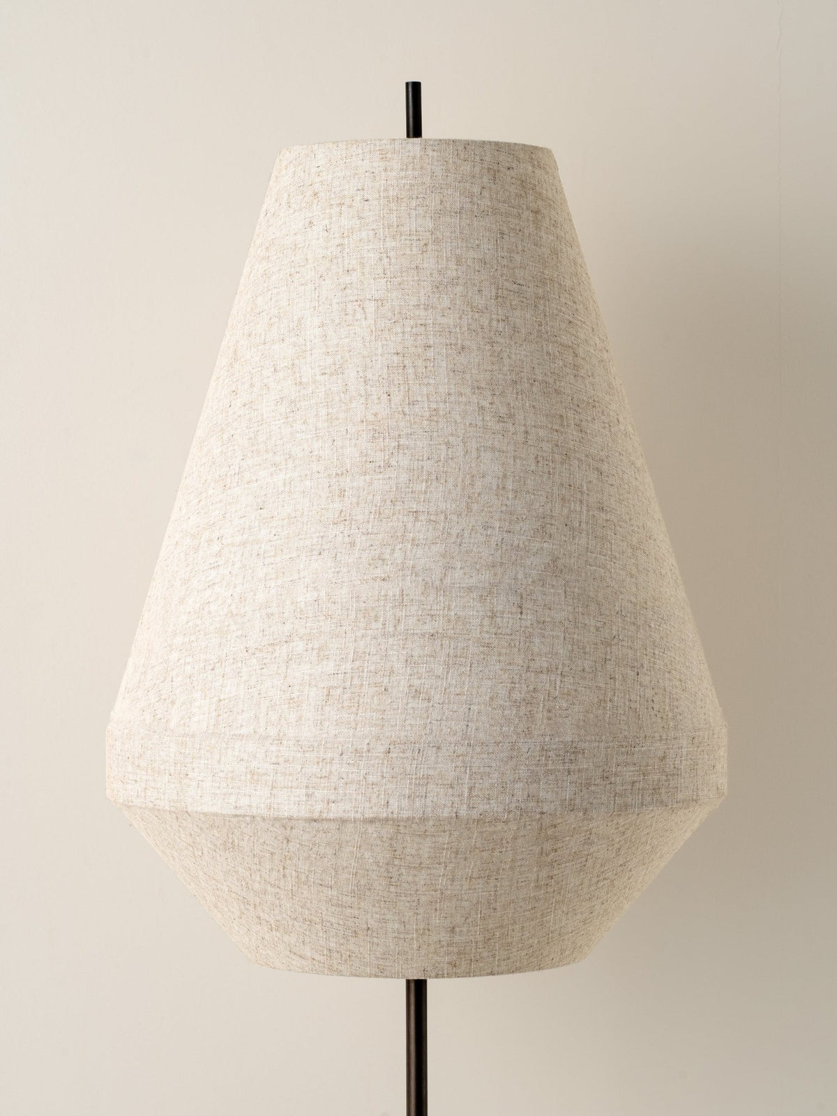 Solara - Aged Brass And Layered Natural Linen Floor Lamp