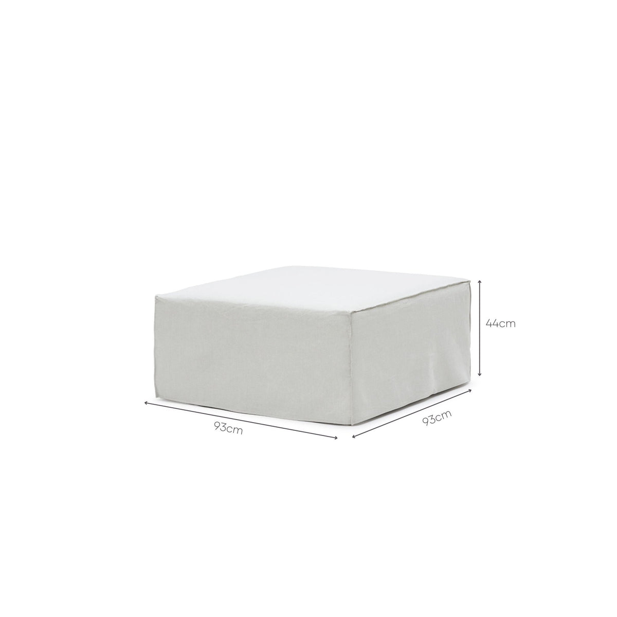 Solara Ottoman - Beige - Ottomans Loom Collection Loom Collection Dubai