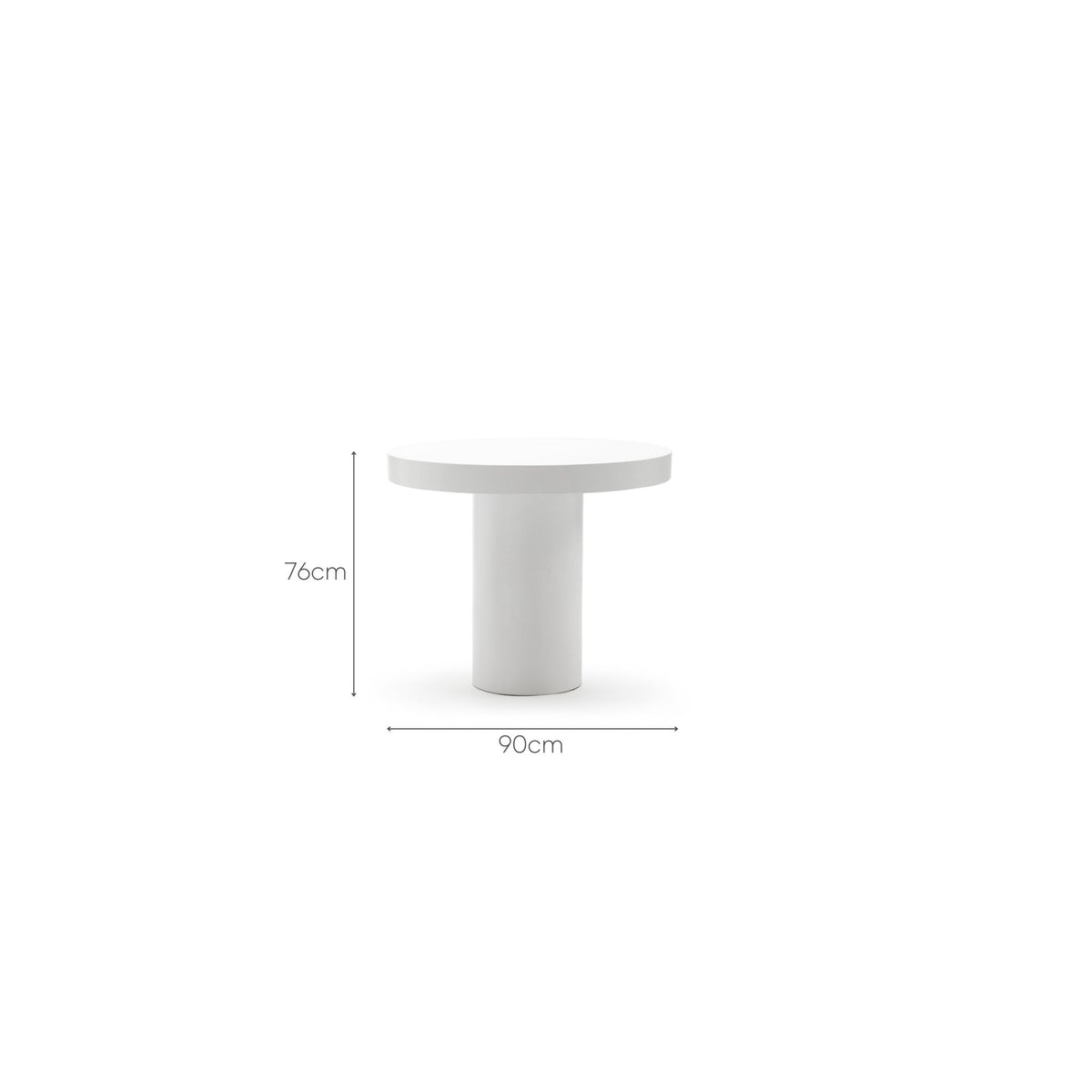 Sorento Round Dining Table - Chalk