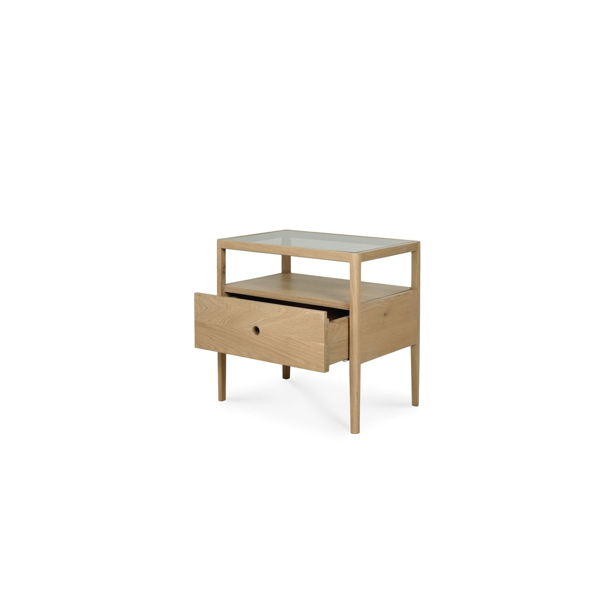 Spindle Bedside Table - Oak