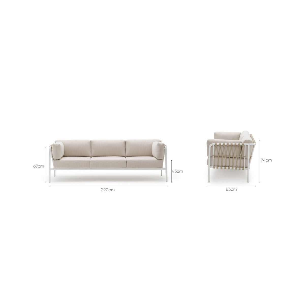Swing 3 Seater Sofa - Sand