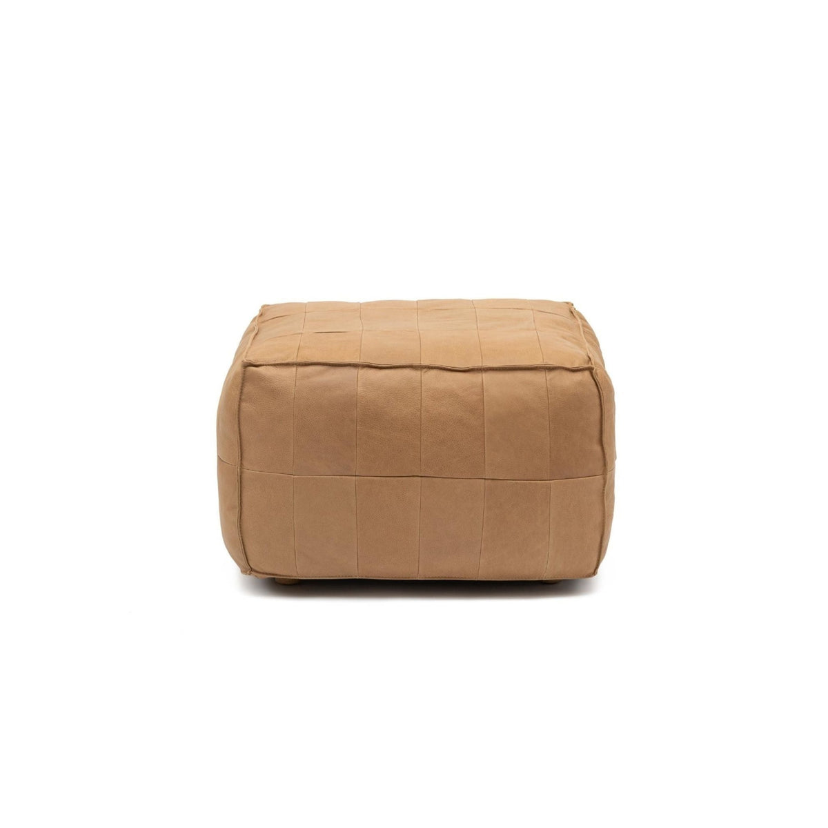 Tanbo Stool - Pecan Leather - Ottomans Tolv Loom Collection Dubai