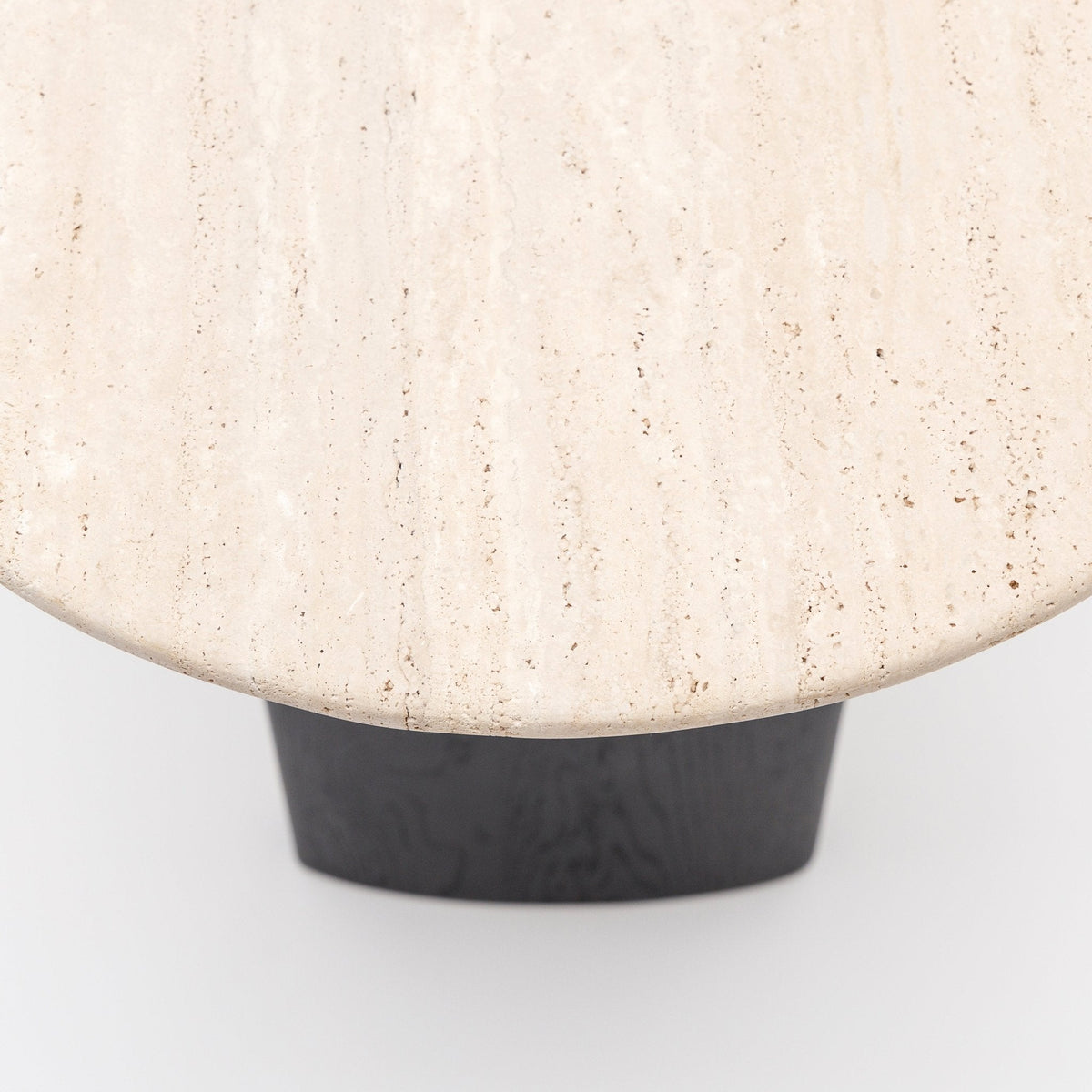 Tathra Console - Black Oak & Travertine