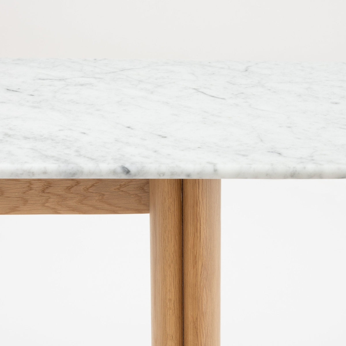 Tathra Console - Light Oak & Bianca Carrara