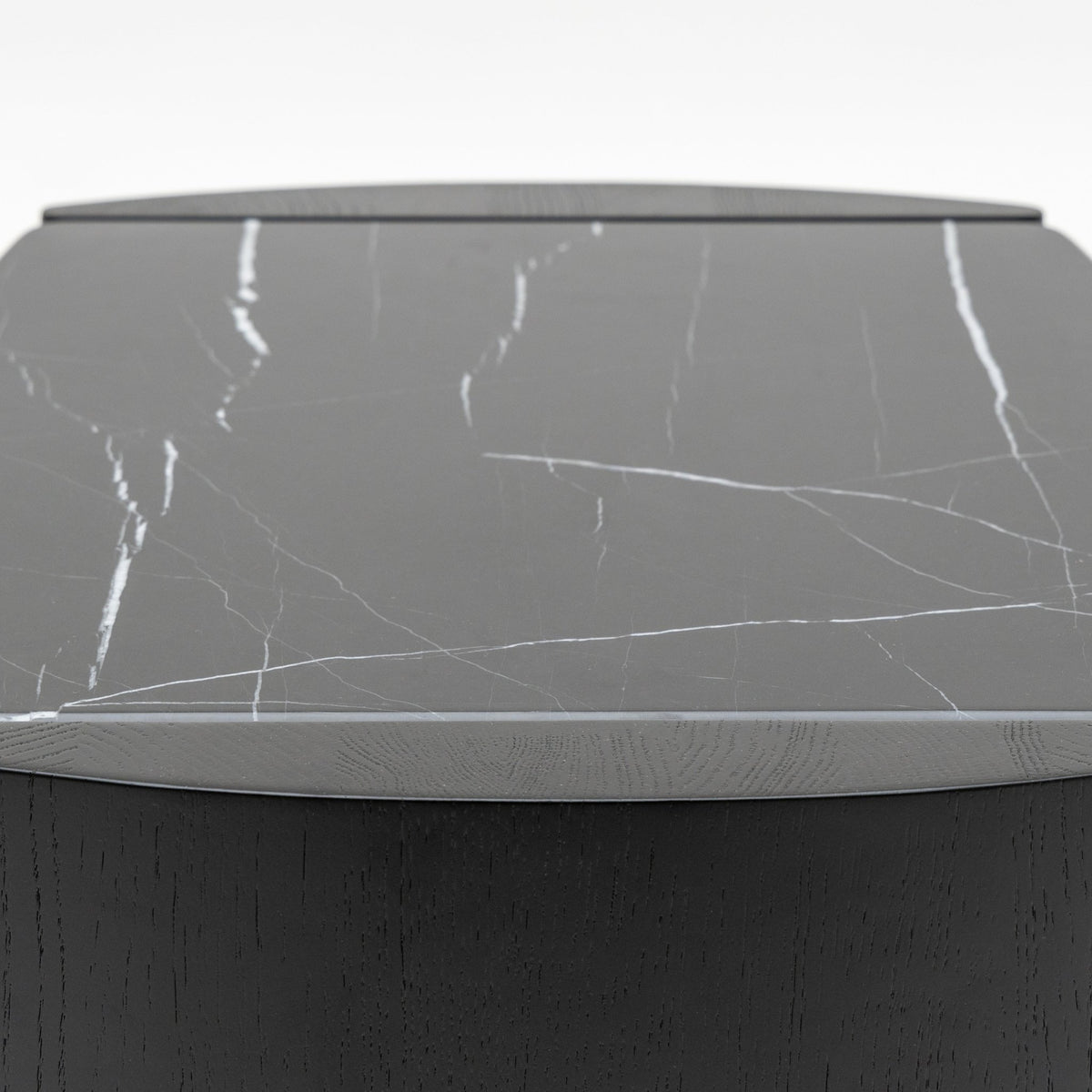 Tathra Nightstand - Black Oak & Nero Marquina