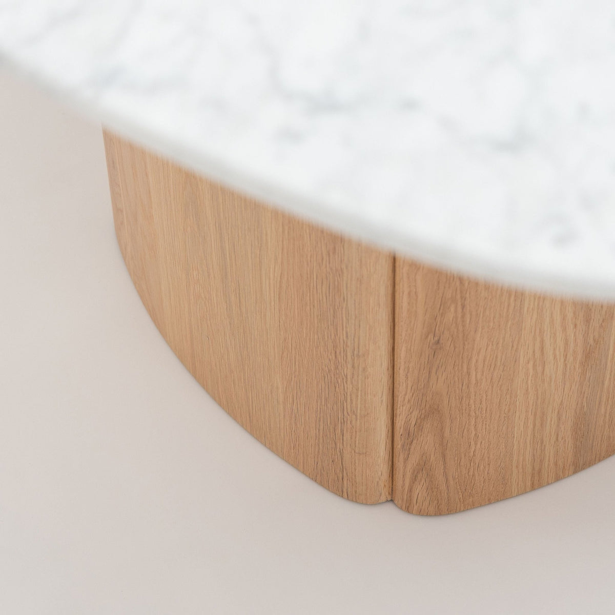 Tathra Table - Blonde Oak & Bianca Carrara - Dining Tables Tolv Loom Collection Dubai