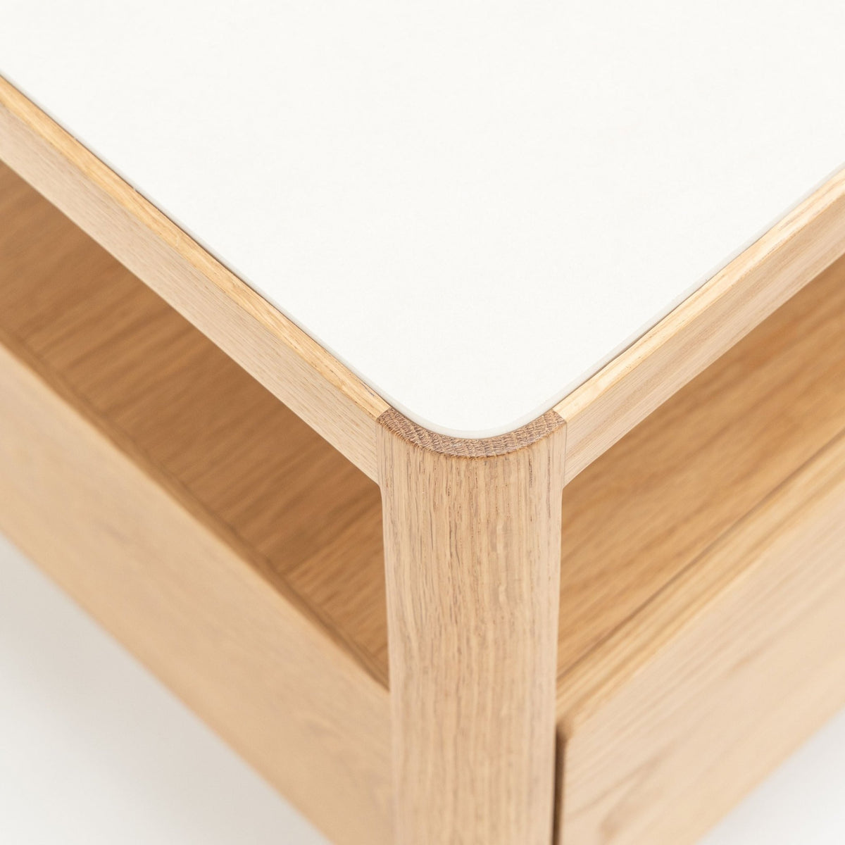 Theo Nightstand 45 - Light Oak & Sintered Stone - Nightstands Tolv Loom Collection Dubai
