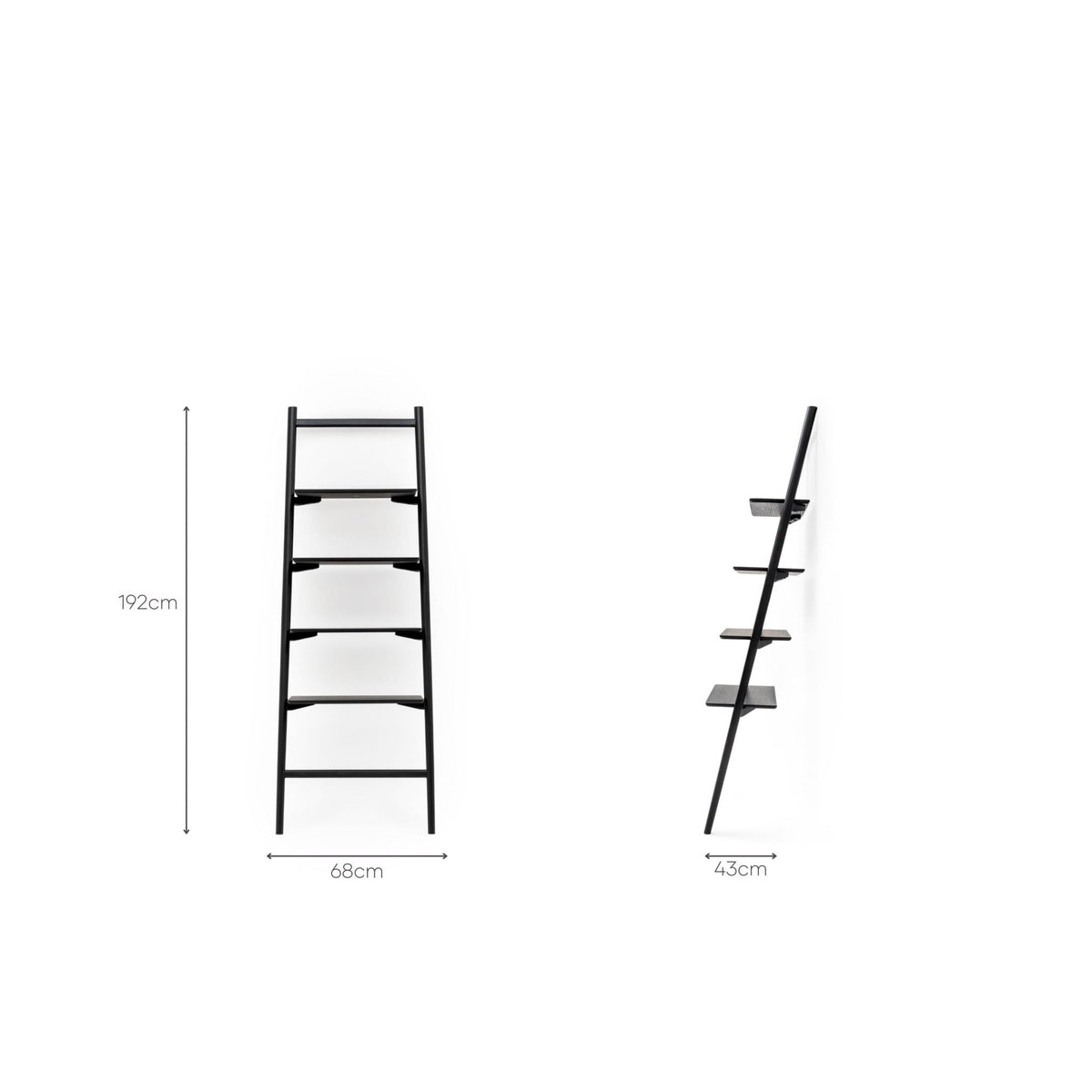 Tosta Leaning Shelf - Black Oak - Shelving Tolv Loom Collection Dubai