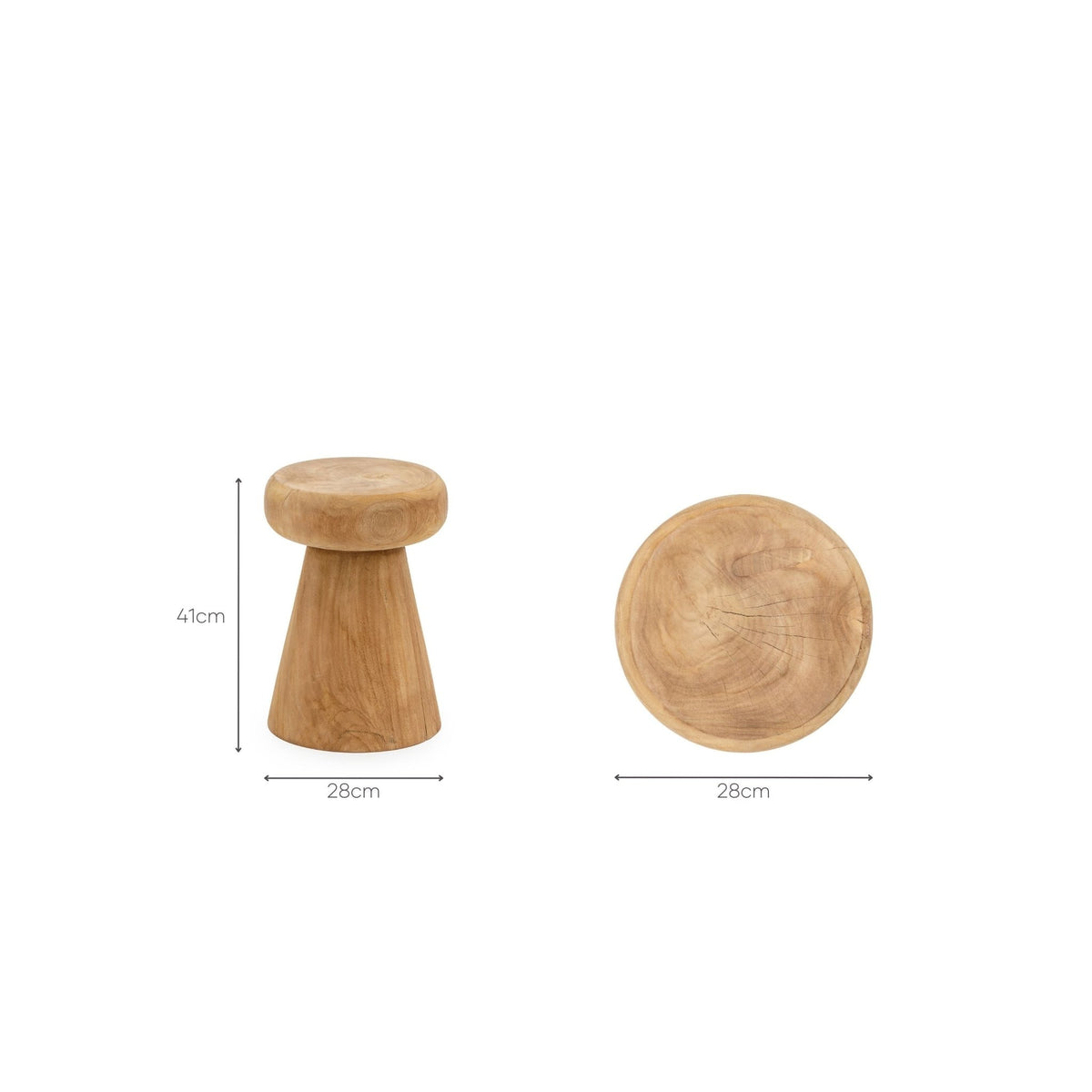 Totem Stool - Natural - Side Tables Loom Collection Loom Collection Dubai