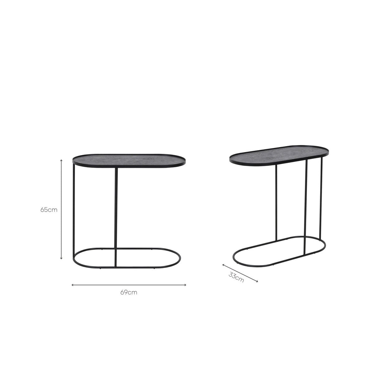 Tray Side Table - Oblong - Side Tables Ethnicraft Loom Collection Dubai