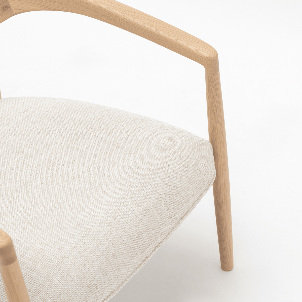 Tribio Lounge Chair - Blonde Oak & Pastoral Chalk - Accent Chairs Tolv Loom Collection Dubai