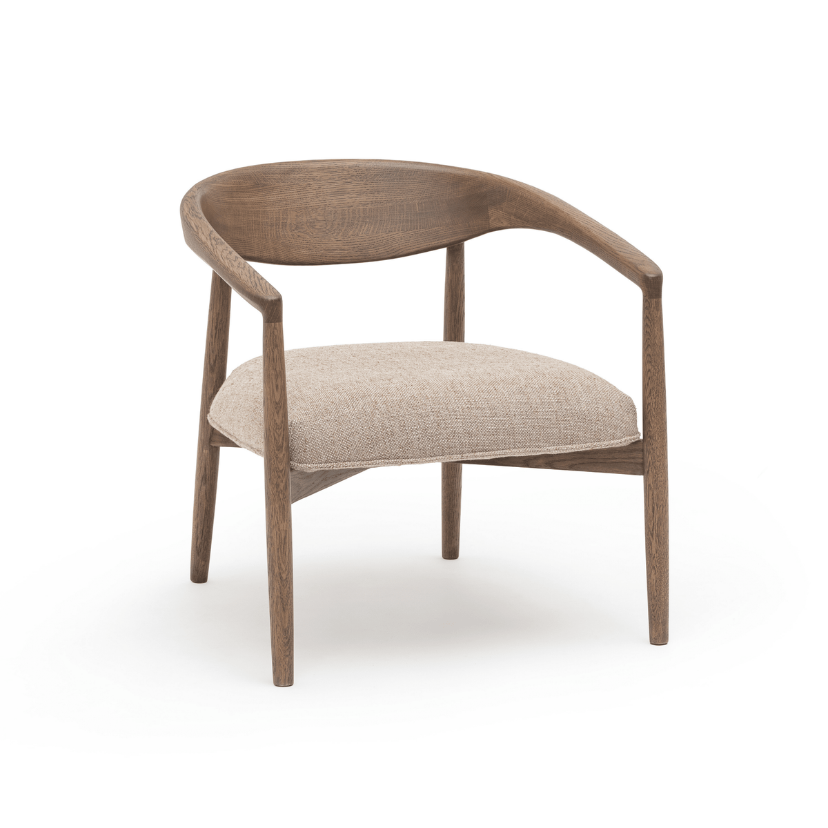 Tribio Lounge Chair - Latte Oak & Pastoral Wholewheat - Accent Chairs tolv Loom Collection Dubai