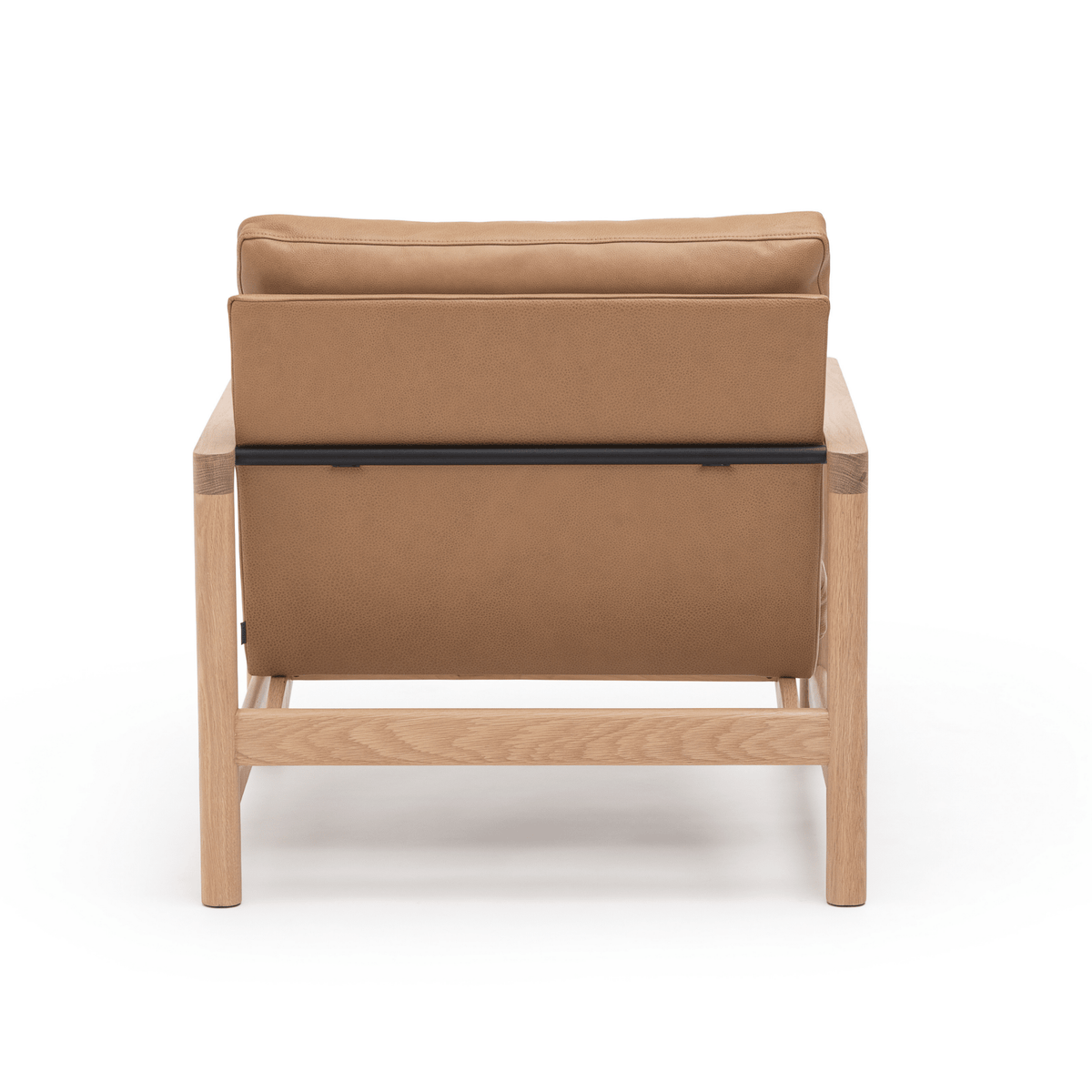 Troubadour Chair - Blonde Oak & Pecan Leather - Accent Chairs Natadora Loom Collection Dubai