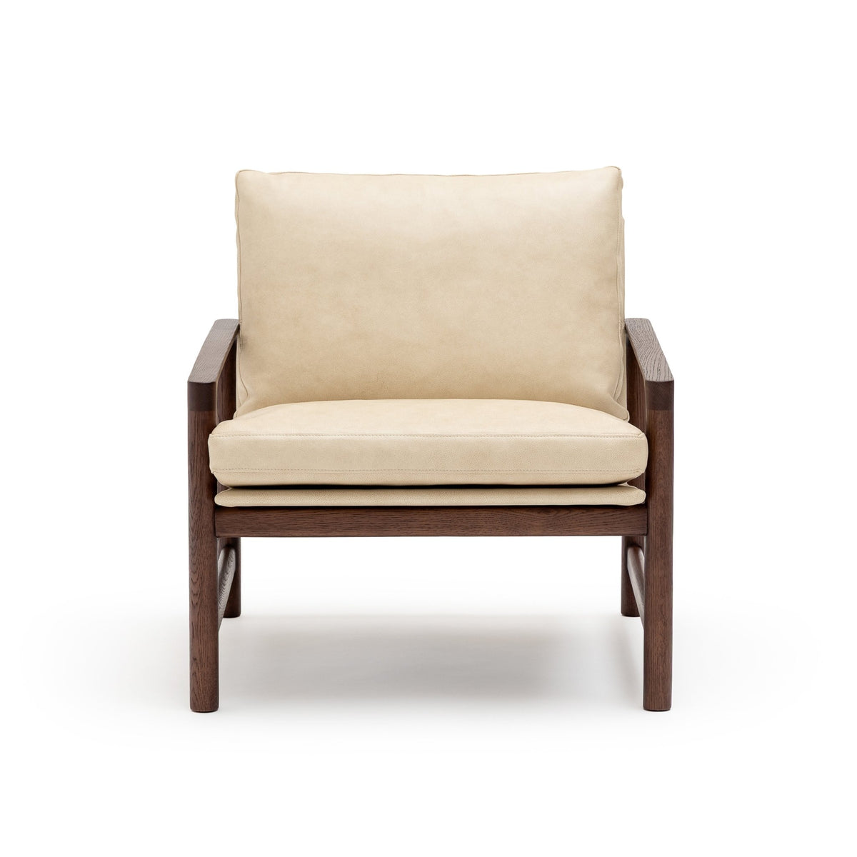 Troubadour Chair - Espresso Oak & Limestone Leather