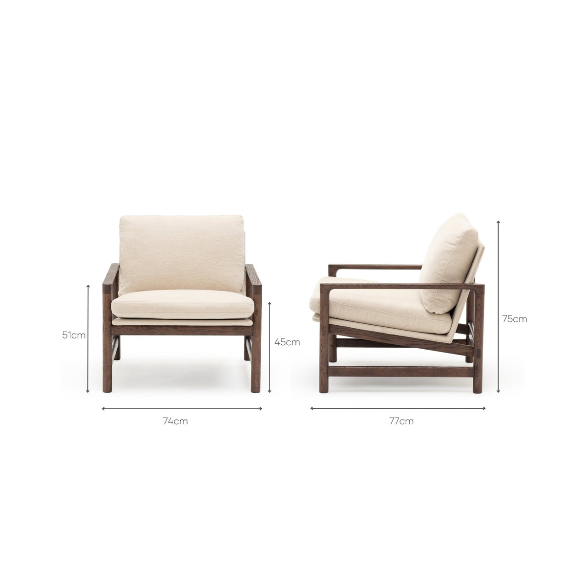 Troubadour Chair - Espresso Oak & Bleached Sand