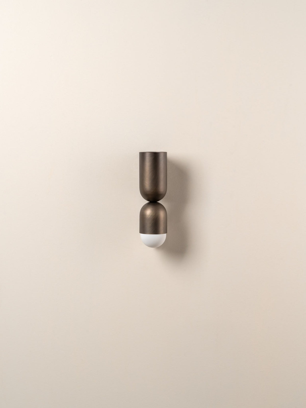 Tuba - 2 Light Bronze And Opal Wall Light