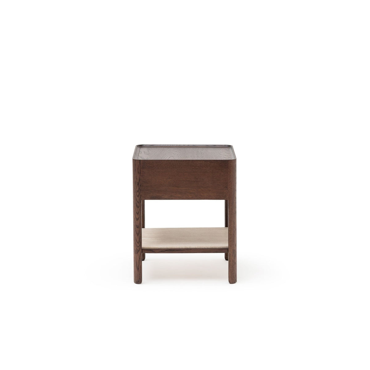 Tye Nightstand 45 - Espresso Oak & Travertine - Nightstands Tolv Loom Collection Dubai