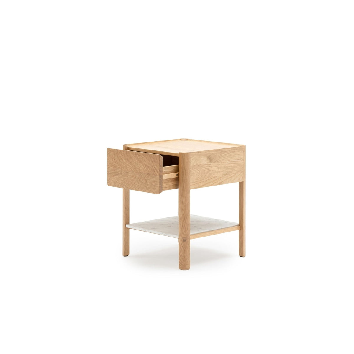 Tye Nightstand 45 - Light Oak & Bianca Carrara - Nightstands Tolv Loom Collection Dubai