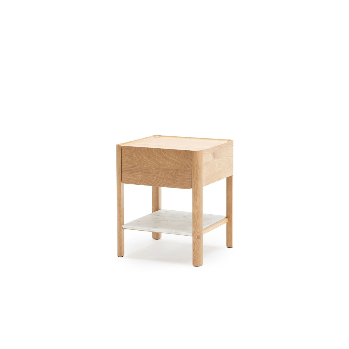 Tye Nightstand 45 - Light Oak & Bianca Carrara - Nightstands Tolv Loom Collection Dubai