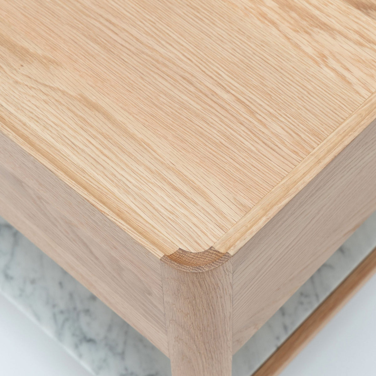 Tye Nightstand 45 - Light Oak & Bianca Carrara - Nightstands Tolv Loom Collection Dubai