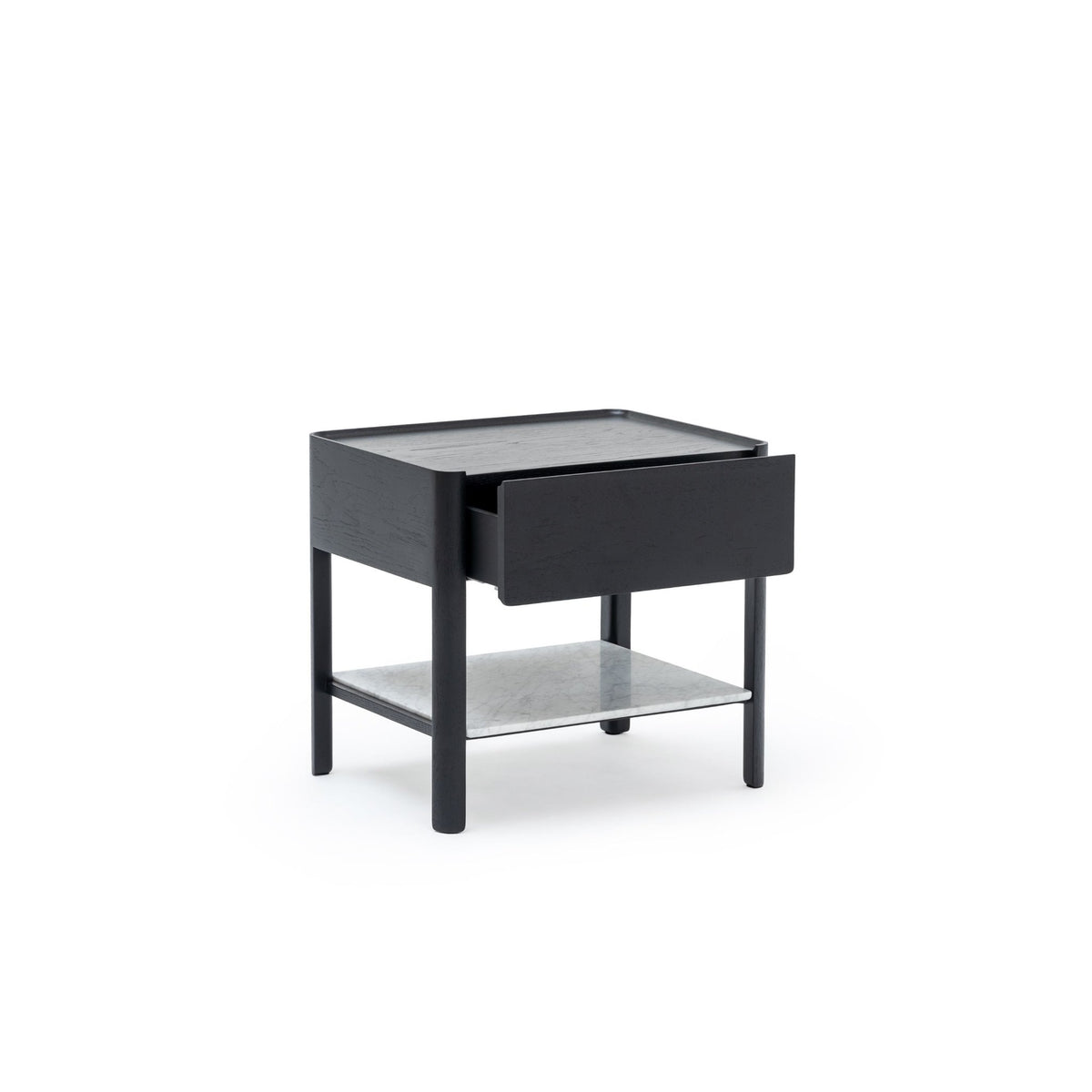 Tye Nightstand 60 - Black Oak & Bianca Carrara - Nightstands Tolv Loom Collection Dubai